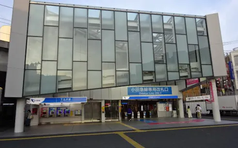 Shimokitazawa station entrance in Tokyo, starting point for vintage and subculture walking tour.