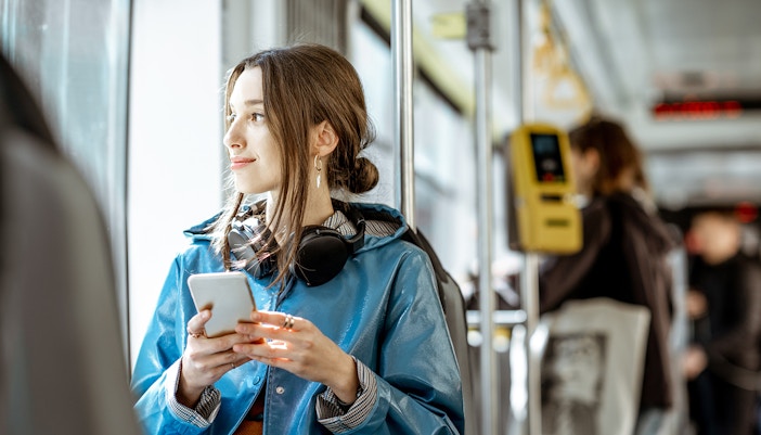 Visitors usinf trolley bus in Athens