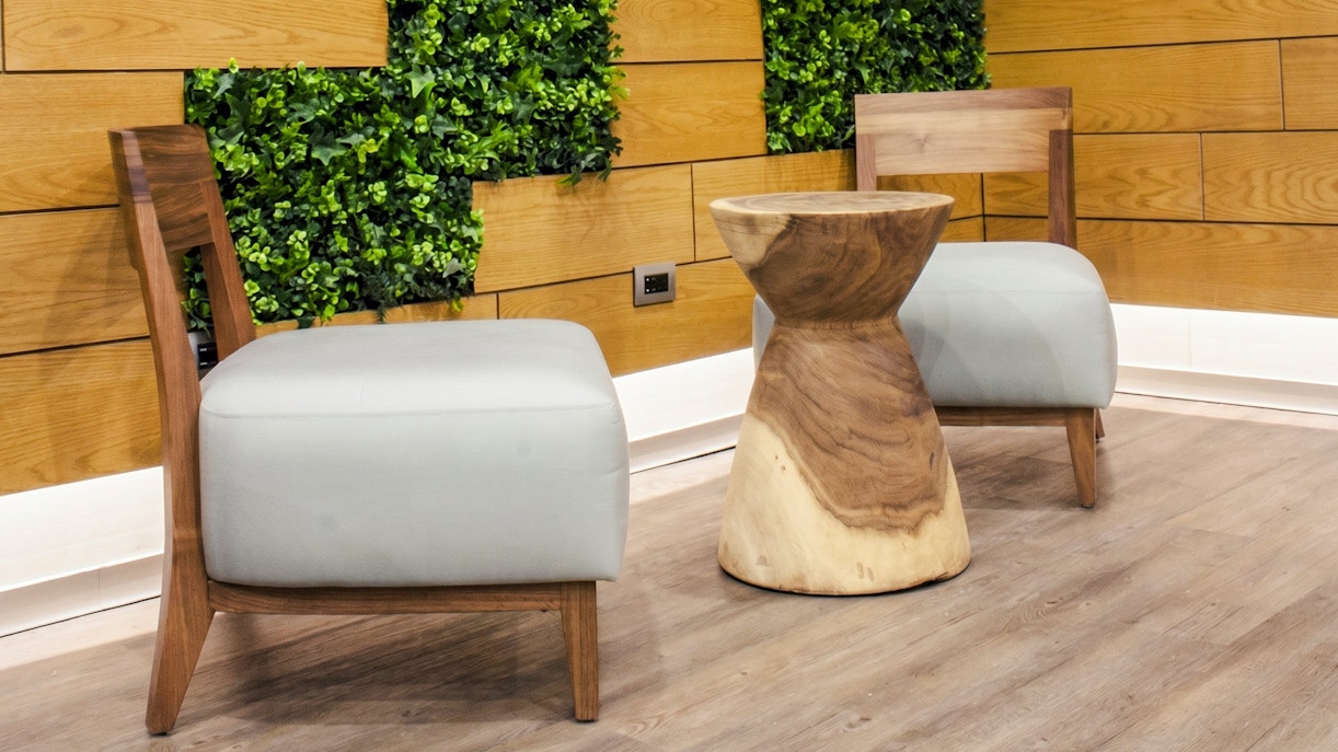 Seating area in VIP Lounge by MERA Roof, Terminal 3, Cancún International Airport.