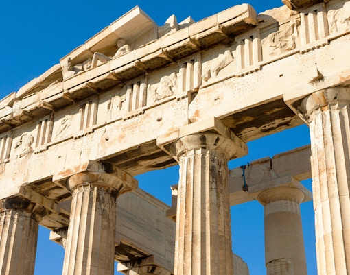 Parthenon architectural details, Athens, Greece.