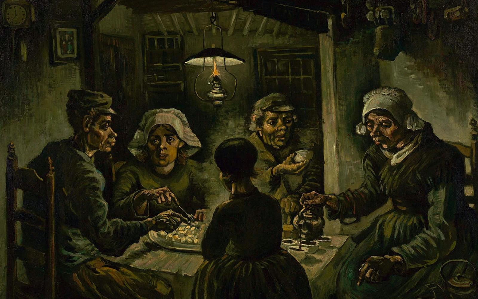 Van Gogh's "The Potato Eaters" painting at Van Gogh Museum.
