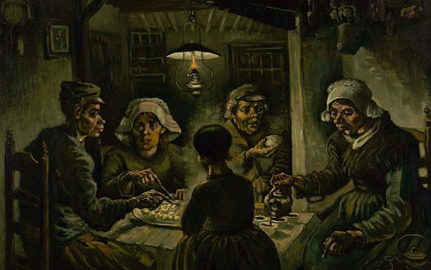 Van Gogh's "The Potato Eaters" painting at Van Gogh Museum.