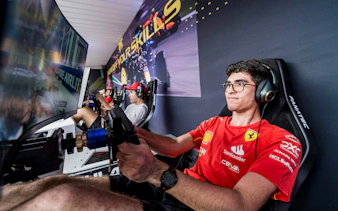 Race simulator experience at Formula 1 Singapore Grand Prix.