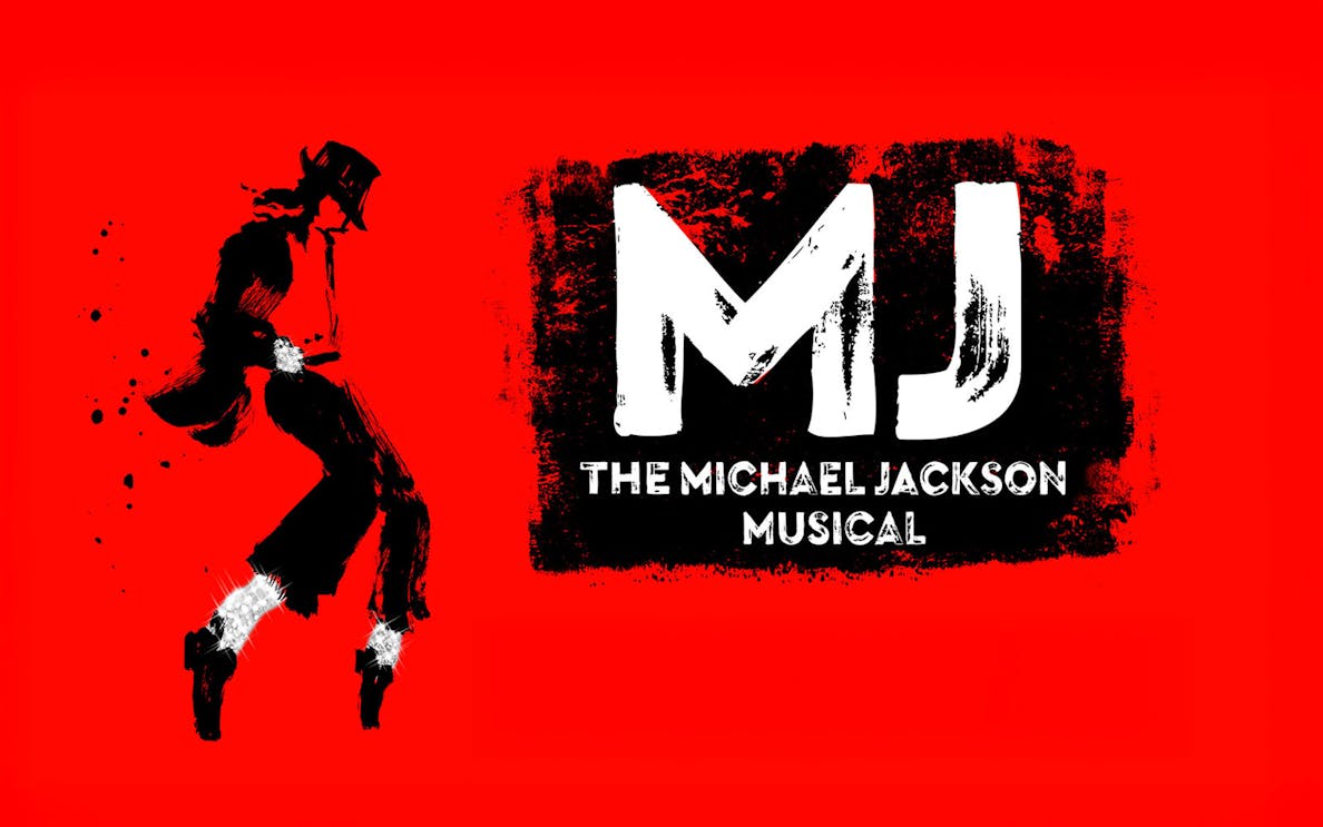 Silhouette of a dancer with MJ the Musical logo, Perth show promotion.