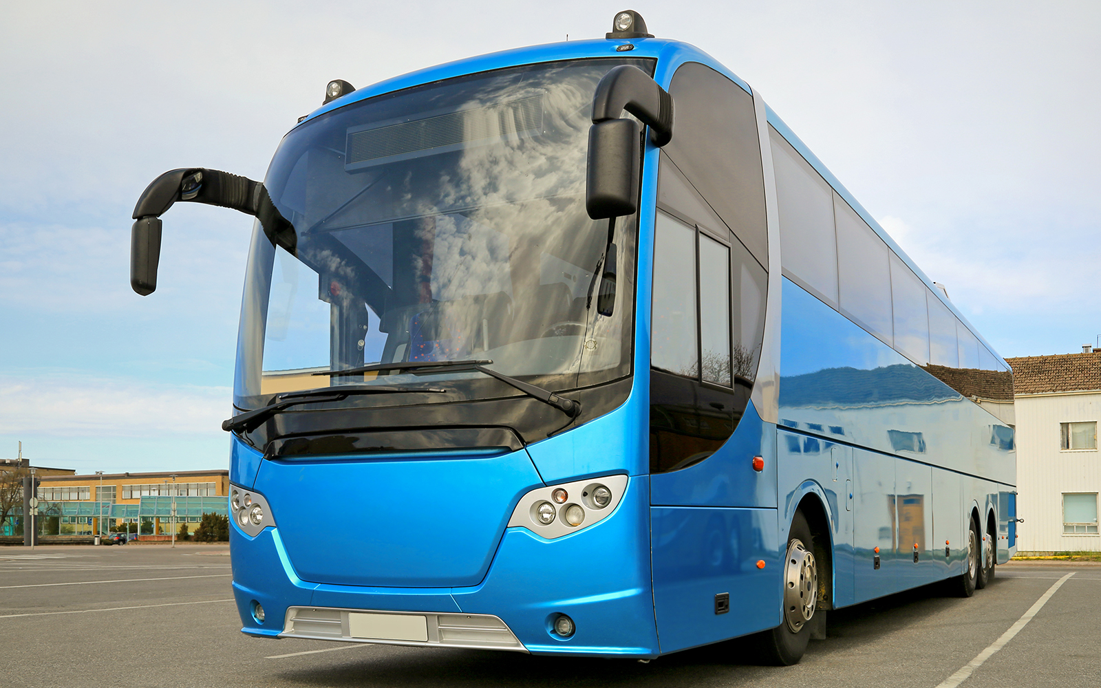 Blue tour bus for Florence City Pass attractions and transport.