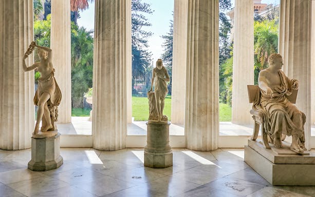 Sculptures displayed in the gallery at Villa Pignatelli, Naples.