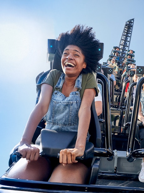Guests enjoying a rollercoaster at Universal Studios Resort, Orlando, Florida.