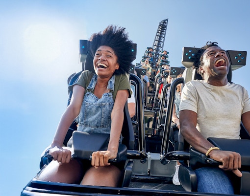 Guests enjoying a rollercoaster at Universal Studios Resort, Orlando, Florida.