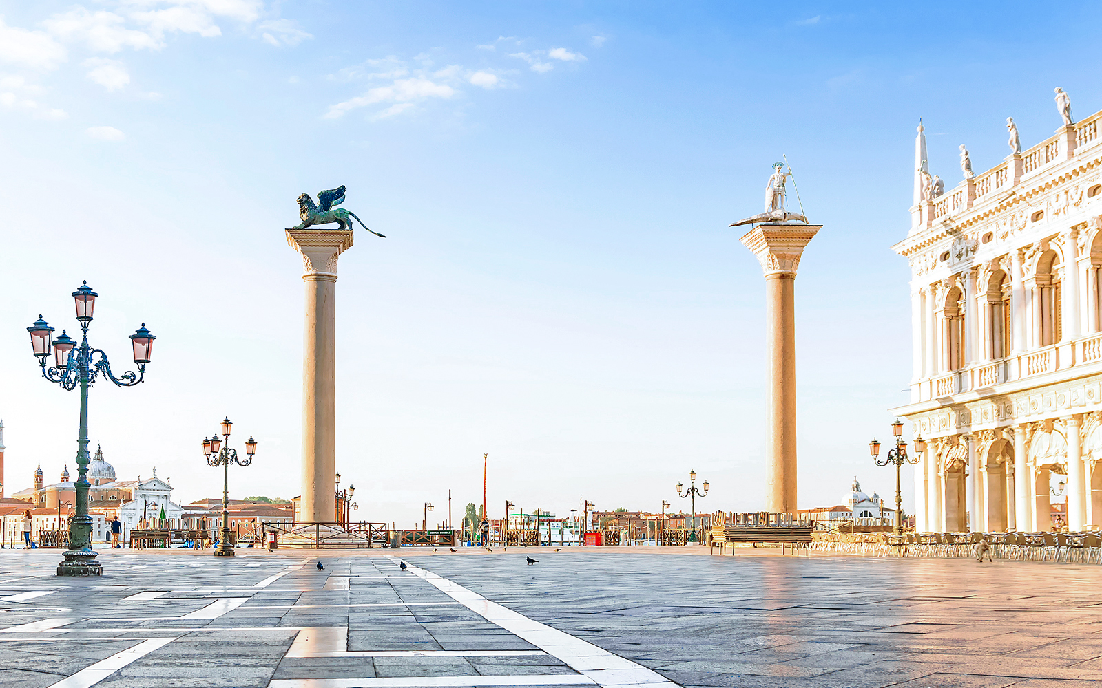 historic columns at St. Mark's Square