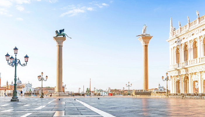 historic columns at St. Mark's Square