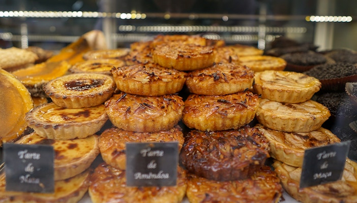 Pastries displayed at a bakery