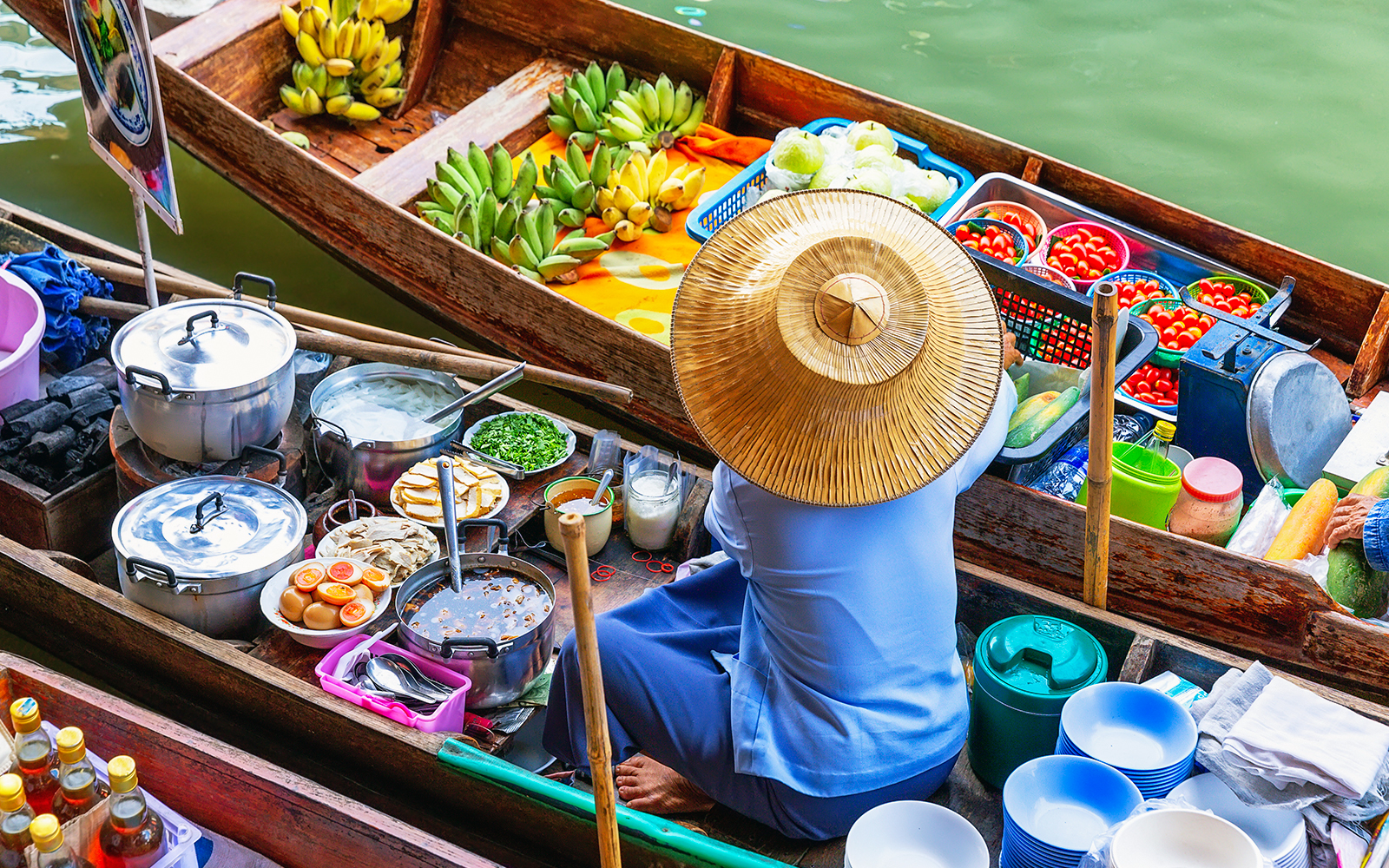 Traditional floating market, Bangkok, Thailand
