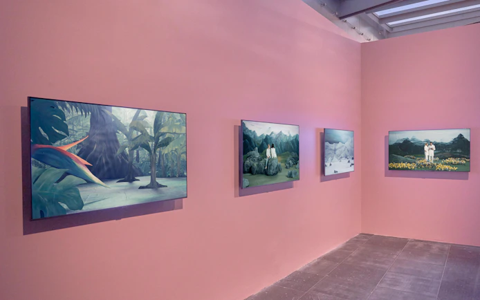 Paintings displayed at Ragnar Kjartansson: Mercy Exhibition, National Gallery of Victoria.