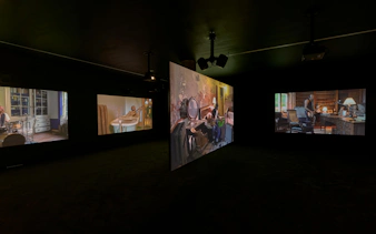 Multimedia installation at Ragnar Kjartansson: Mercy Exhibition, National Gallery of Victoria.