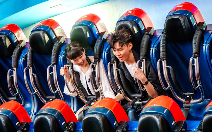 Visitors enjoying a ride at Berjaya Times Square Theme Park.