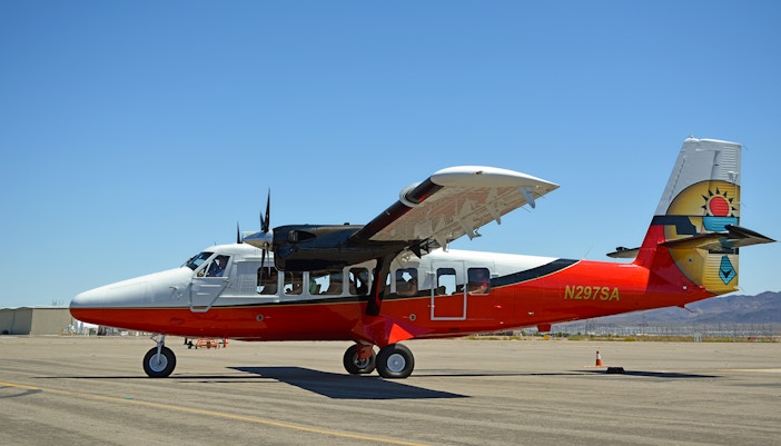 Airplane ready to take off during Grand Canyon South Rim Airplane Tour