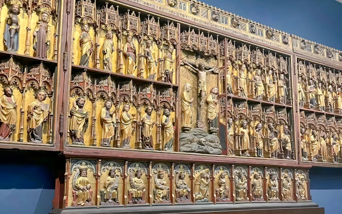 Grabow Altarpiece at Hamburger Kunsthalle, Gothic winged altarpiece by Master Bertram von Minden.