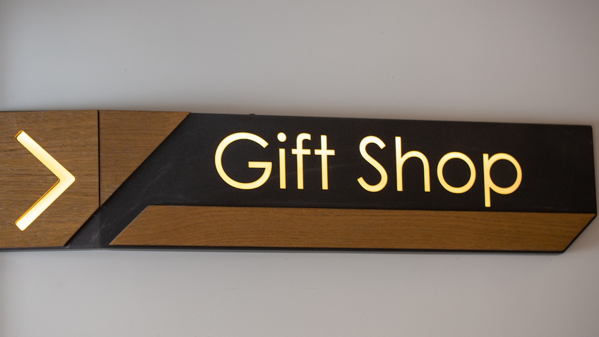 Gift Shop sign at Wonderworks Orlando.