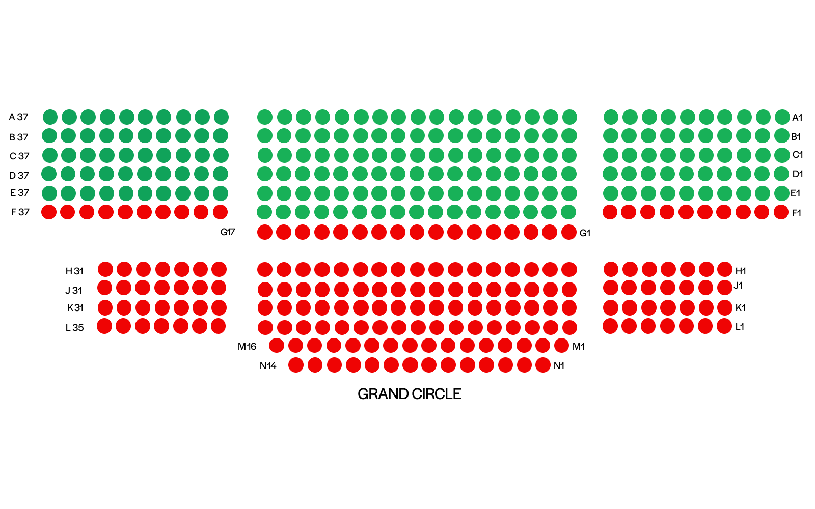 prince edward seating plan