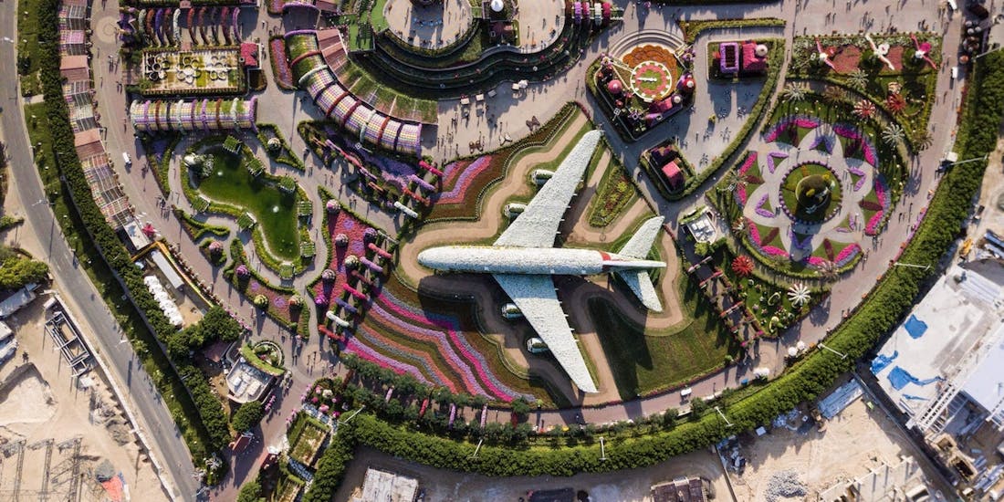 Dubai Miracle Garden top down view
