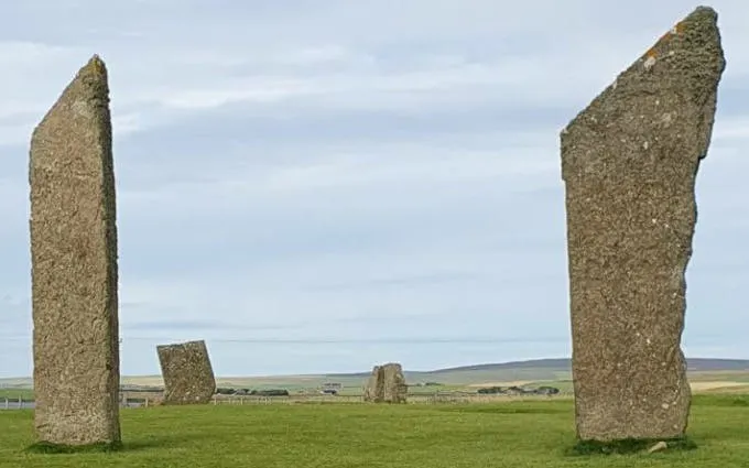 Standing stones at Ring of Brodgar, Orkney, on a private full day tour.
