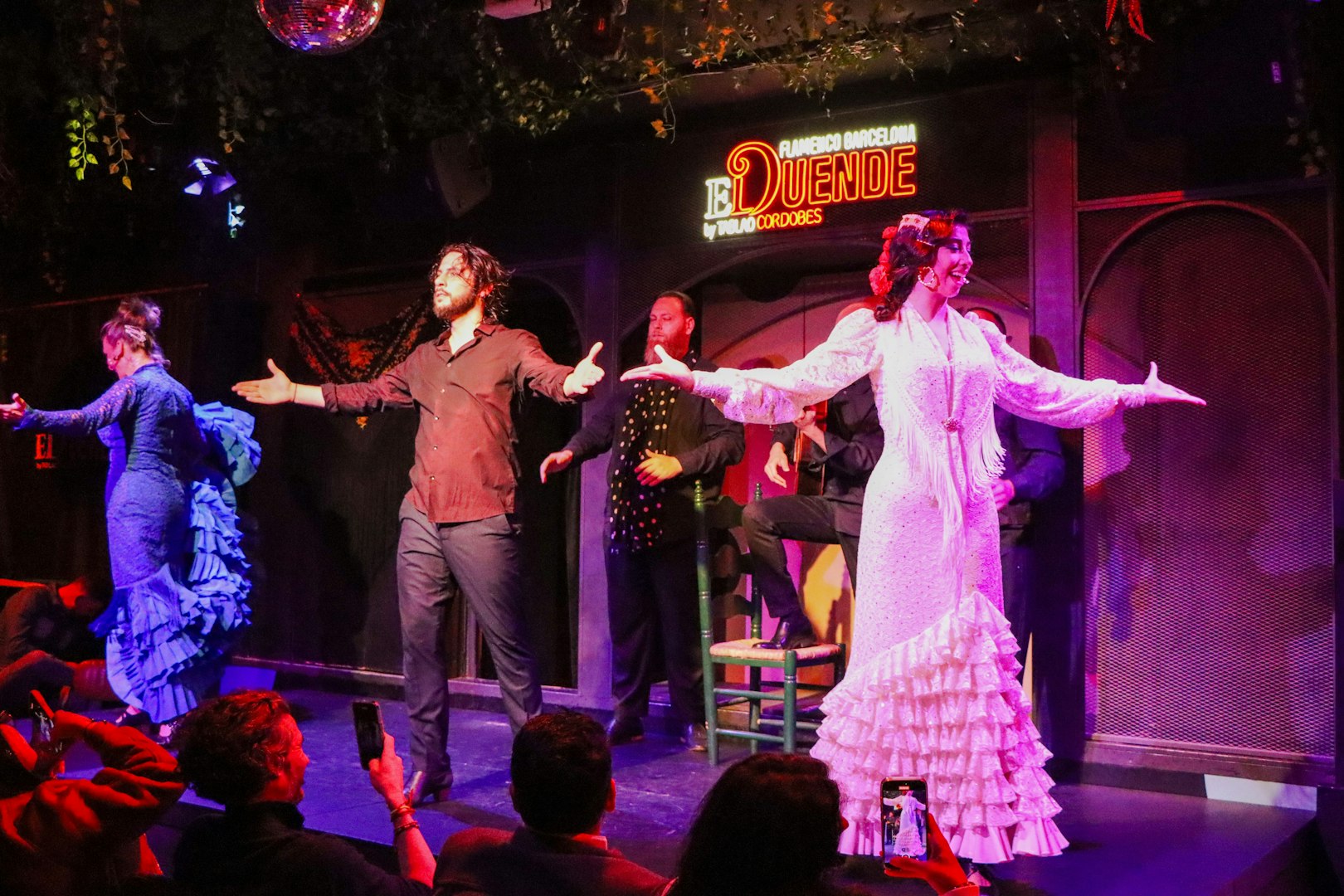 Flamenco dancers performing at El Duende by Tablao Cordobes in Barcelona.