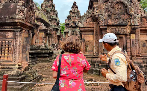 à partir de siem reap : excursion à la cascade de phnom kulen et au temple de banteay srei avec un déjeuner à emporter-1