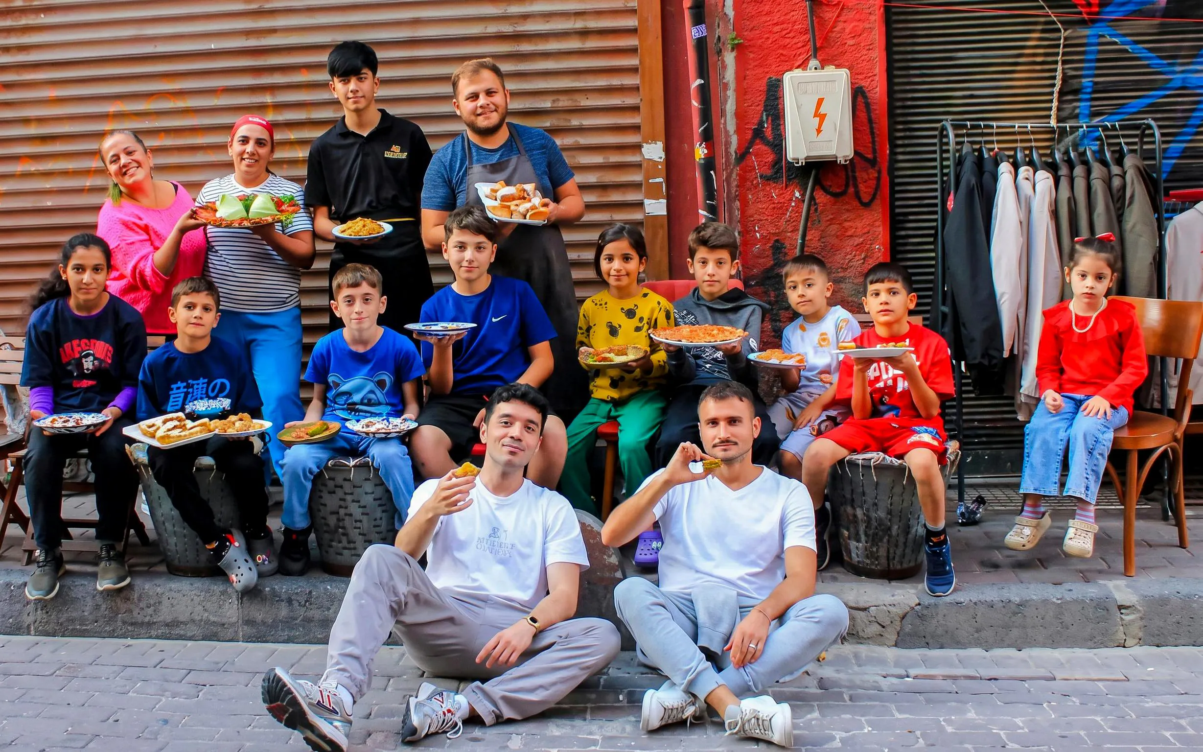 Group enjoying traditional dishes on an Istanbul food tour.