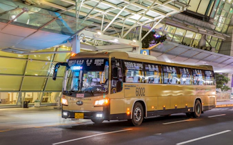 Incheon Airport Limousine Bus at terminal, Seoul route.