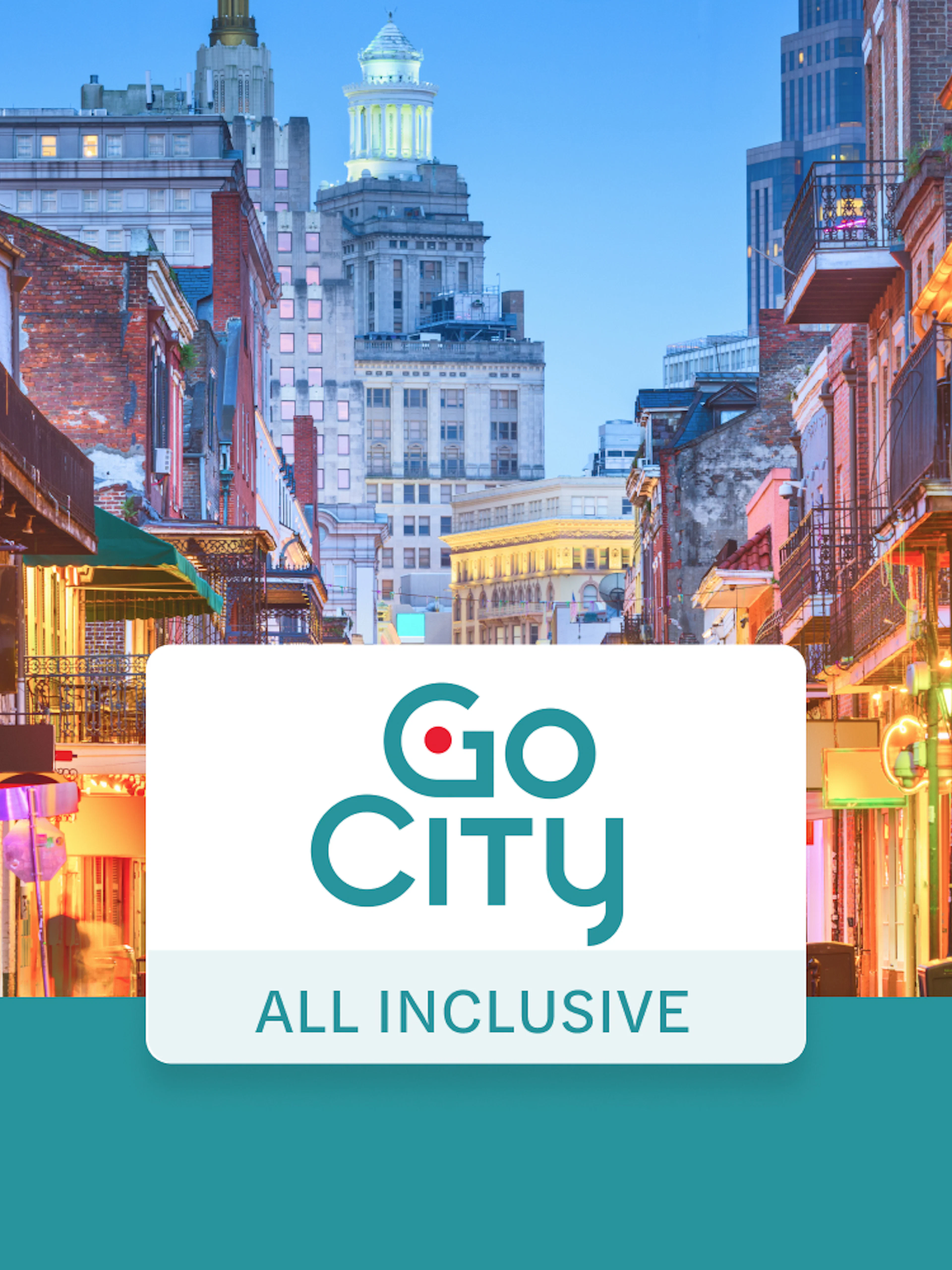 Bourbon Street in New Orleans with vibrant lights and historic architecture.