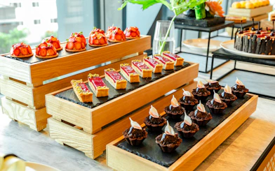 Dessert selection at Hyatt Regency Nha Trang's Lobster and Seafood BBQ Buffet Dinner, Nha Trang.