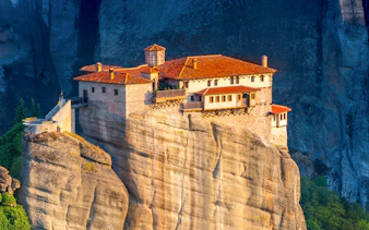 Mountain scenery with Meteora rocks