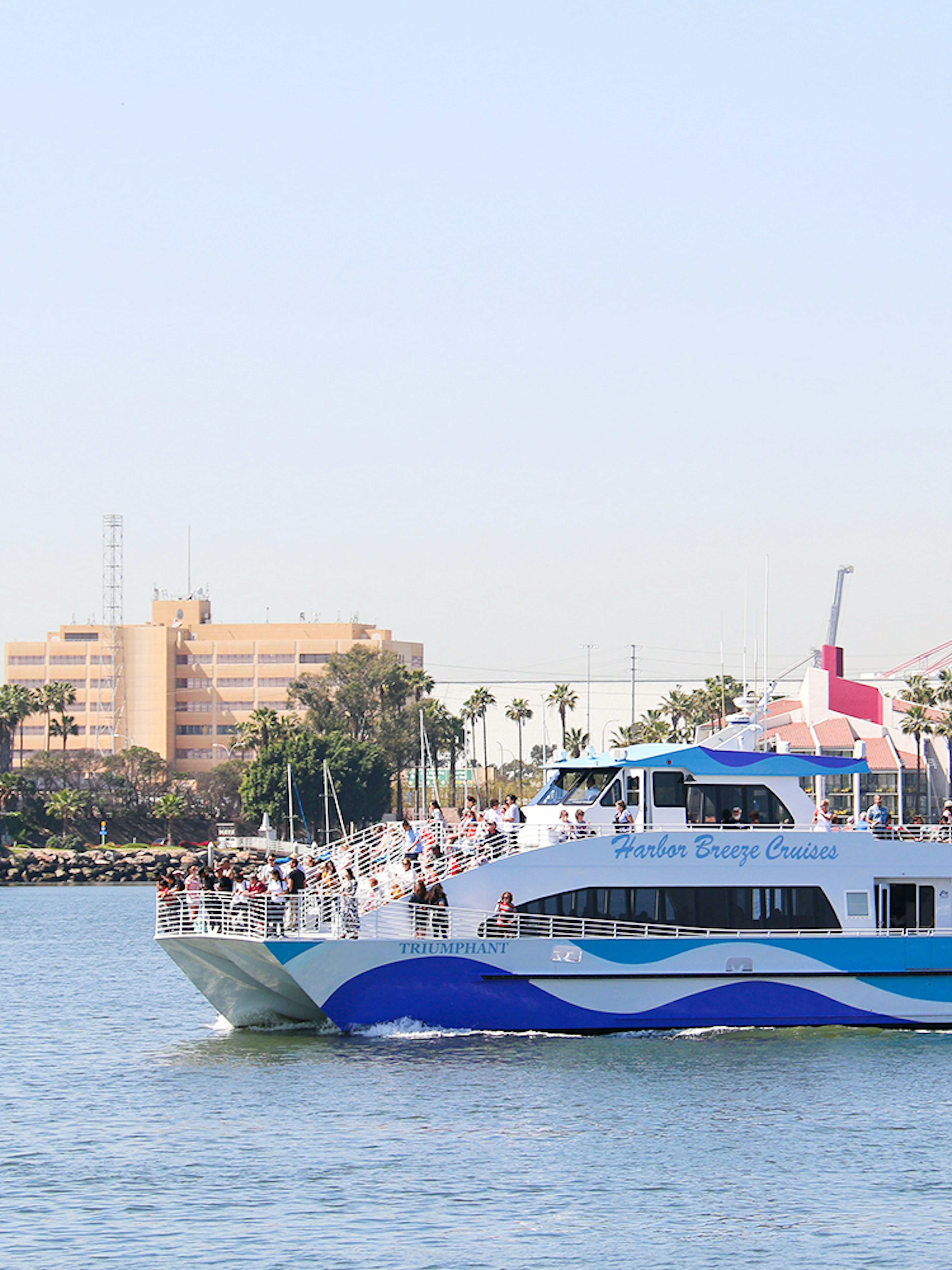 Long Beach harbor cruise boat for whale watching and dolphin tour.