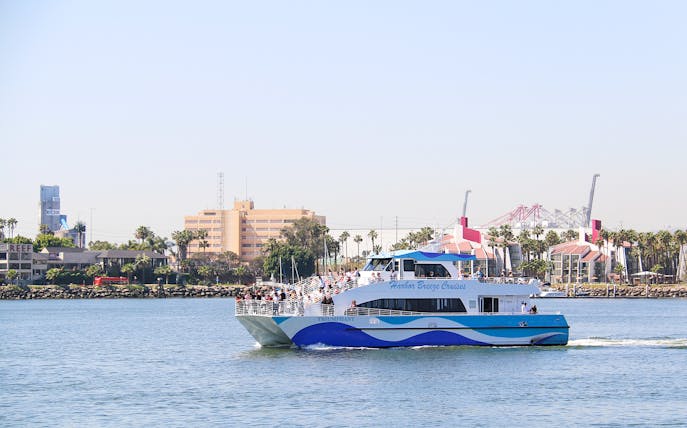 Long Beach harbor cruise boat for whale watching and dolphin tour.