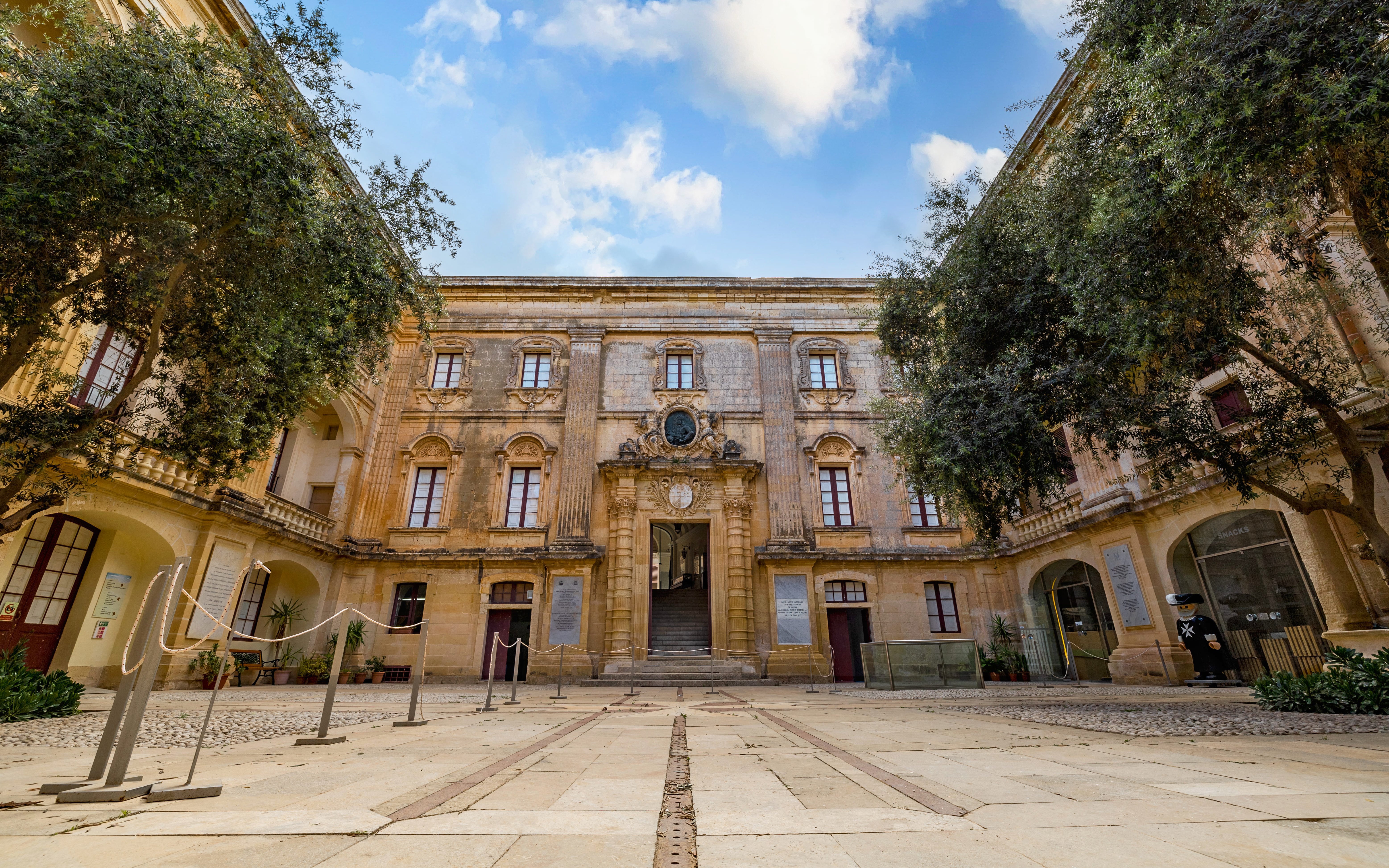 Historic building courtyard in Mdina, Malta, part of the Malta Heritage Pass experience.
