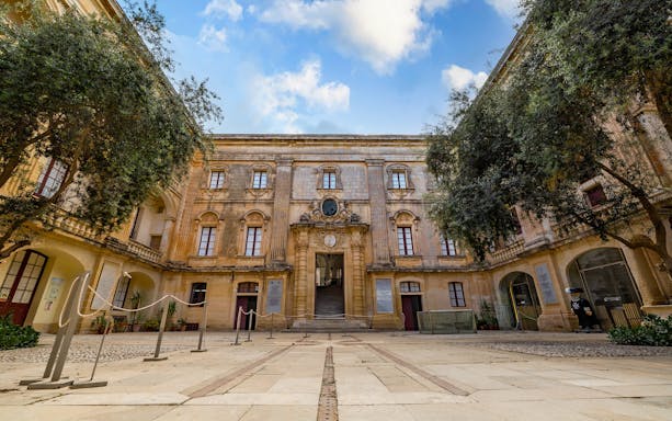 Historic building courtyard in Mdina, Malta, part of the Malta Heritage Pass experience.