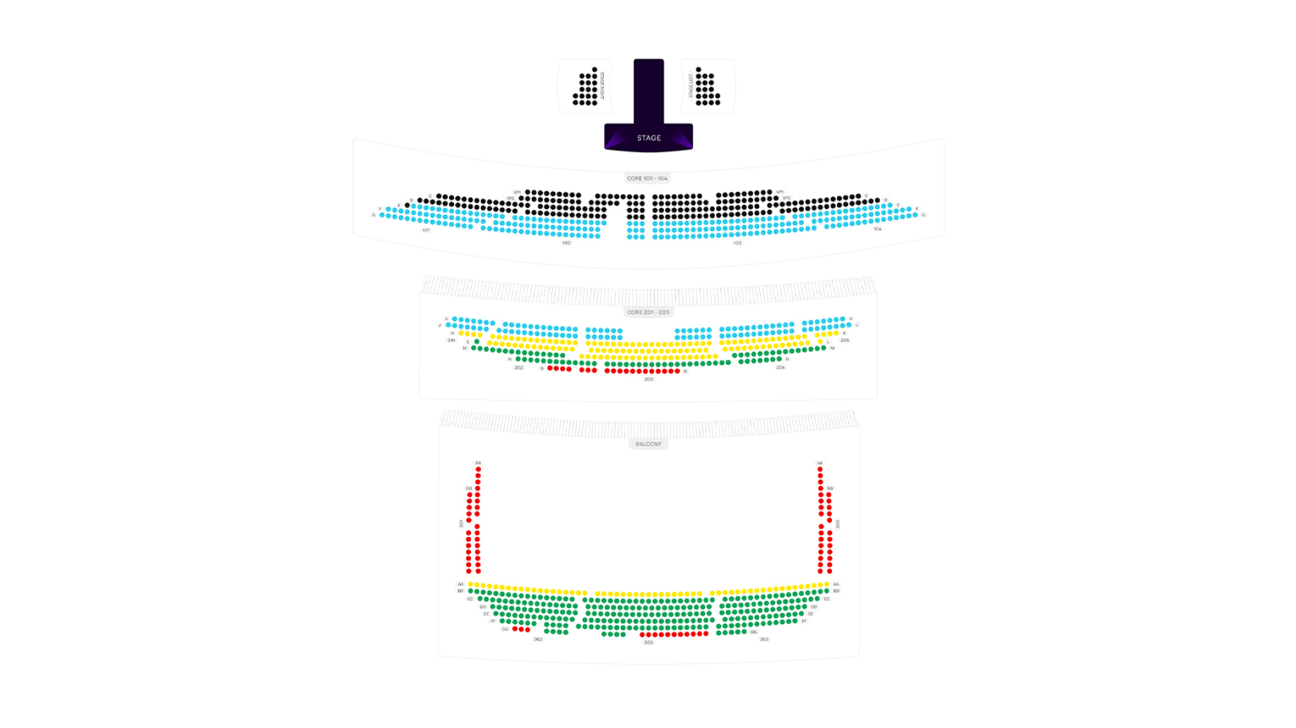 Mad Apple Theater Seating Chart