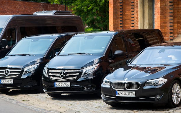 Luxury vehicles for Balice Airport to Krakow City transfer.