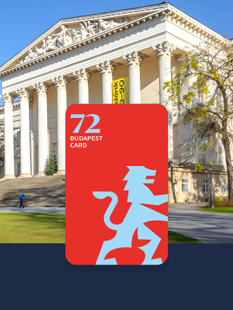 Budapest Card in front of the Hungarian National Museum.