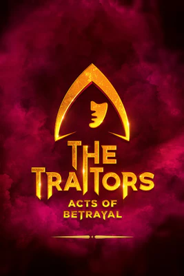 The Traitors Acts of Betrayal logo with gold text on a dark background