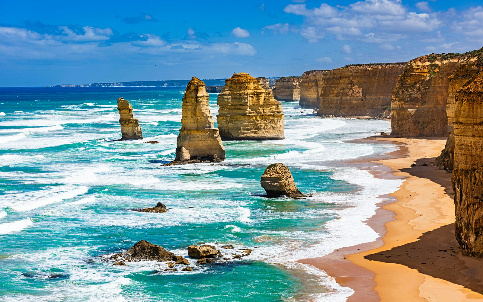 Great Ocean Road Reverse Tour with view of 12 Apostles rock formations in Melbourne, Australia.