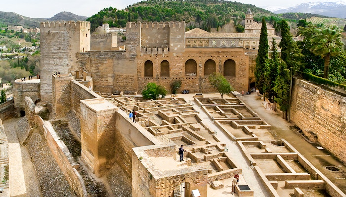 Panoramic view of Alcazaba, alhambra