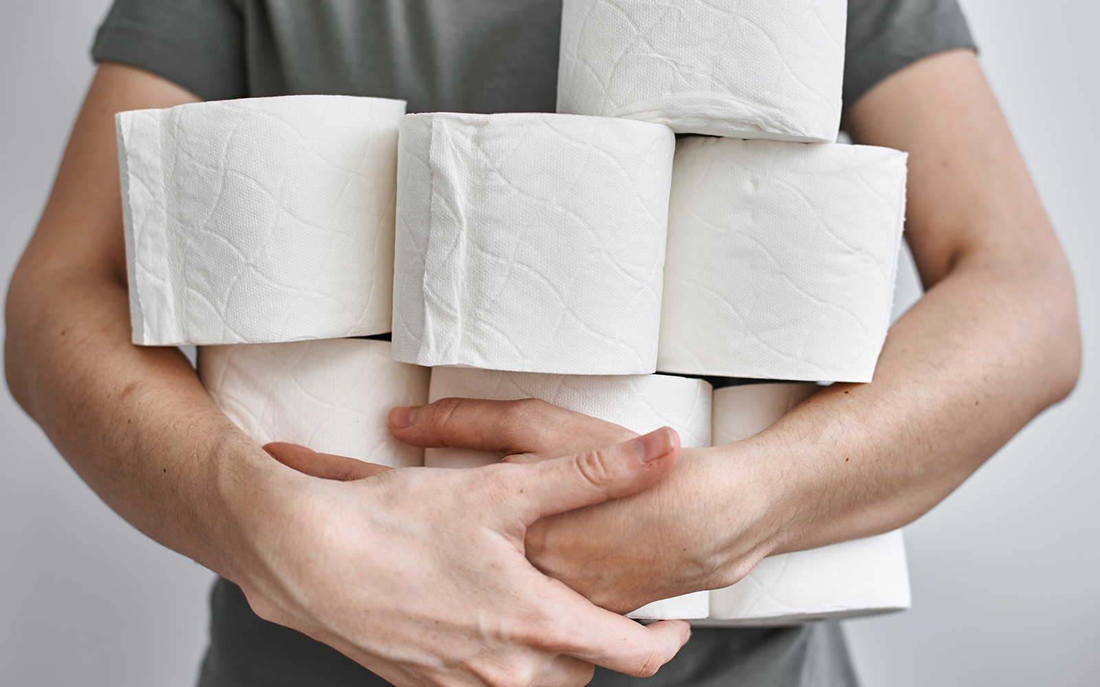 People are stocking up toilet paper