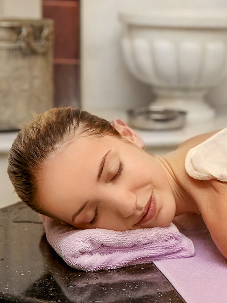 Guests enjoying a massage at Hurrem Sultan Hamam.