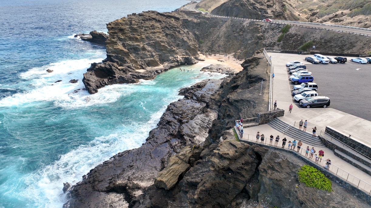 Holano blowhole near parking