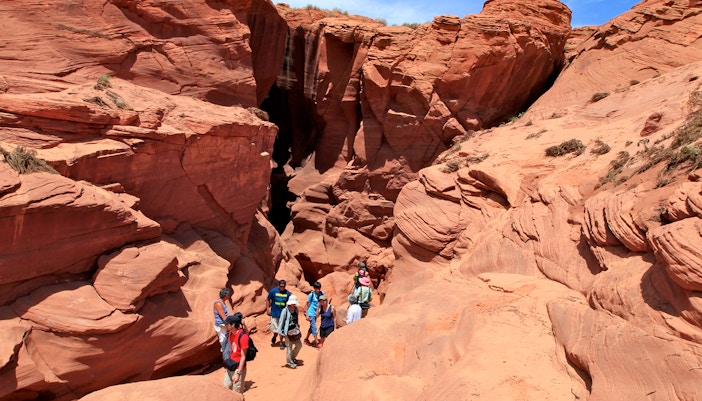 Antelope Canyon sandstone formations, Page, Arizona.