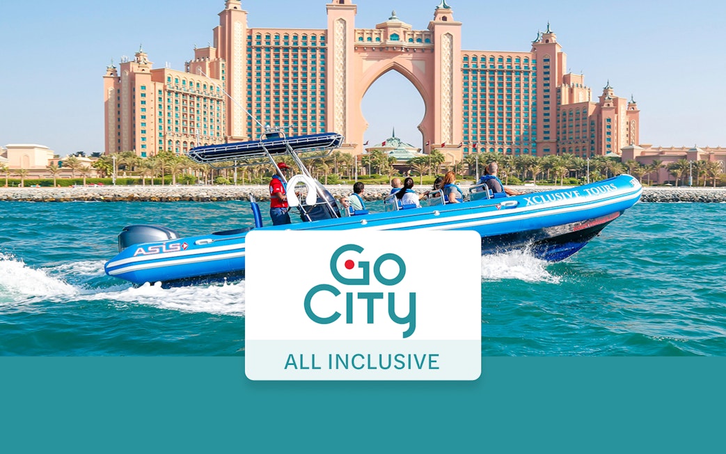 Speedboat tour near Atlantis, The Palm in Dubai with Go City All-Inclusive Pass.