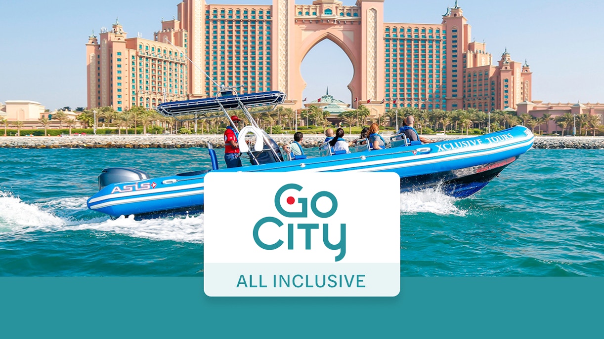 Speedboat tour near Atlantis, The Palm in Dubai with Go City All-Inclusive Pass.