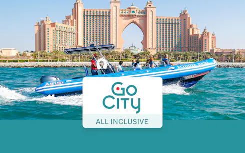 Speedboat tour near Atlantis, The Palm in Dubai with Go City All-Inclusive Pass.