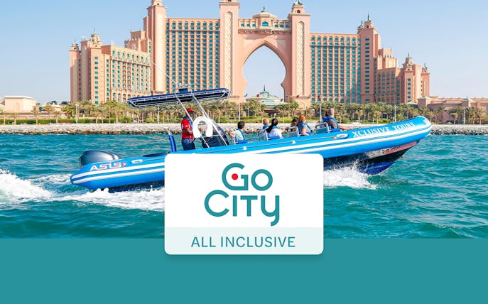 Speedboat tour near Atlantis, The Palm in Dubai with Go City All-Inclusive Pass.
